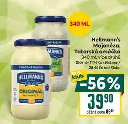 Billa Hellmann's Majonéza, Tatarská omáčka 340 ml nabídka