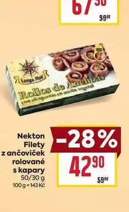 Billa Nekton Filety z ančoviček rolované skapary 50/30 g nabídka