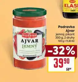 Billa Podravka Ajvar jemný, pikant 350 g nabídka