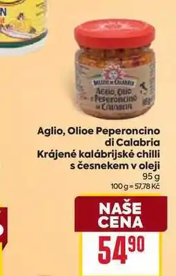 Billa Aglio, Olioe Peperoncino di Calabria Krájené kalábrijské chilli s česnekem v oleji 95 g nabídka