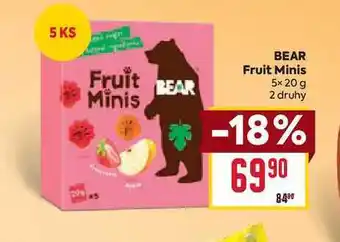 Billa BEAR Fruit Minis 5x20 g nabídka
