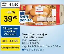 Tesco Tesco Čerstvá vejce z halového chovu, 10 ks, velikost M nabídka