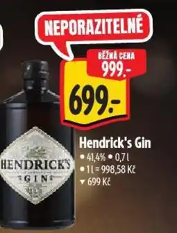 Albert Hendrick's Gin nabídka