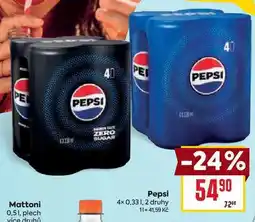 Billa Pepsi 4× 0,33l nabídka
