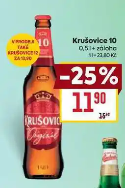 Billa Krušovice 10 0,5l nabídka