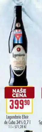 Billa Legendario Elixir de Cuba 34% 0,7l nabídka