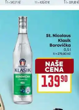 Billa St. Nicolaus Klasik Borovička 0,5l nabídka