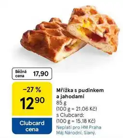 Tesco Mřížka s pudinkem a jahodami, 85 g nabídka