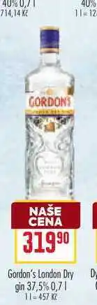 Billa Gordon's London Dy gin 37,5% 0,7l nabídka