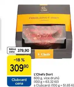 Tesco L'Chefs Dort, 600 g, více druhů nabídka