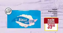 Velvet Kapesníčky v boxu 120 ks