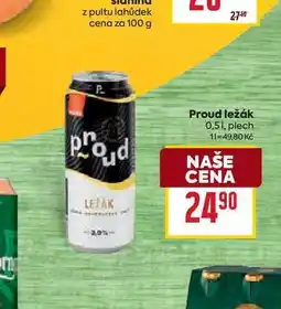 Billa Proud ležák 0,5l, plech nabídka