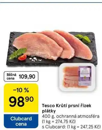 Tesco Tesco Krůtí prsní řízek plátky, 400 g nabídka