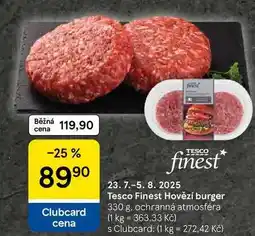 Tesco Tesco Finest Hovězí burger, 330 g nabídka