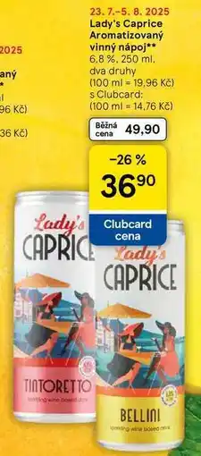 Tesco Lady's Caprice Aromatizovaný vinný nápoj 6.8%, 250 ml nabídka