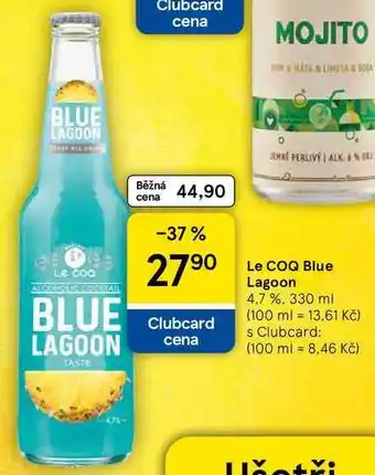 Tesco Le COQ Blue Lagoon 4.7%, 330 ml nabídka