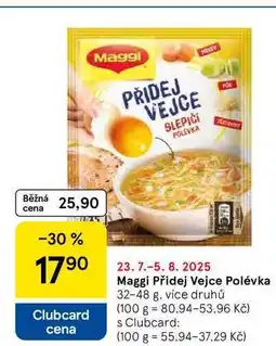 Tesco Maggi Přidej Vejce Polévka, 32-48 g, více druhů nabídka