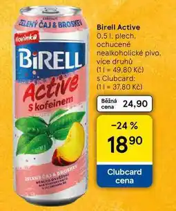 Tesco Birell Active, 0.5 l, plech, ochucené nealkoholické nabídka