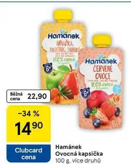 Tesco Hamánek Ovocná kapsička, 100 g, více druhů nabídka