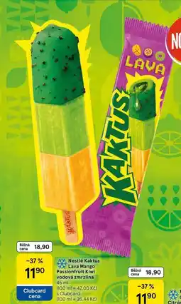 Tesco Nestlé Kaktus Lava Mango Passionfruit Kiwi vodová zmrzlina, 45 ml nabídka