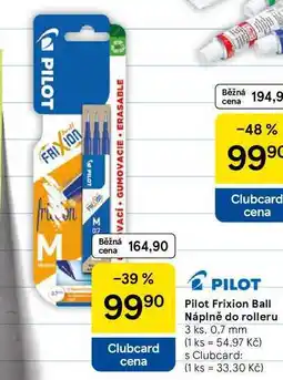 Tesco Pilot Frixion Ball Náplně do rolleru, 3 ks, 0.7 mm nabídka