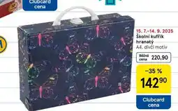 Tesco Školní kufřík hranatý, A4, dívčí motiv nabídka