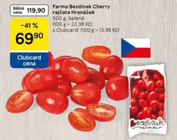 Tesco Farma Bezdínek Cherry rajčata Hranáček, 500 g, balená nabídka