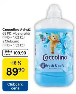 Tesco Coccolino Aviváž, 68 PD, více druhů nabídka