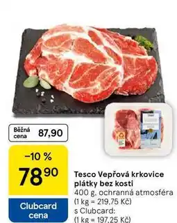 Tesco Tesco Vepřová krkovice plátky bez kosti, 400 g nabídka