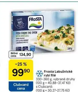 Tesco Frosta Labužnické rybí filé, 330-360 g, vybrané druhy nabídka
