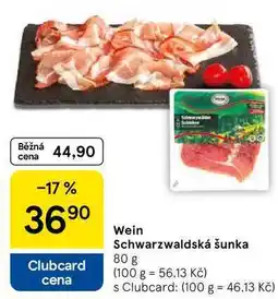 Tesco Wein Schwarzwaldská šunka, 80 g nabídka