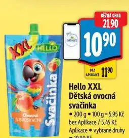 Albert Hello XXL Dětská ovocná svačinka 200 g nabídka
