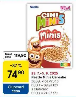 Tesco Nestlé Minis Cereálie, 300 g, více druhů nabídka
