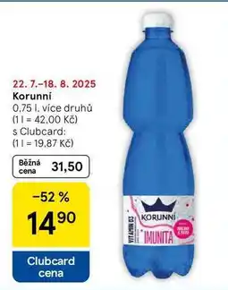 Tesco Korunní voda imunita, 0,75 l nabídka