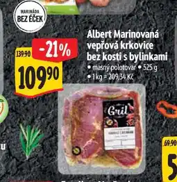 Albert Albert Marinovaná vepřová krkovice bez kosti s bylinkami 525 g nabídka