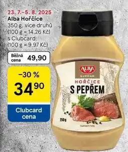 Tesco Alba Hořčice, 350 g. více druhů nabídka