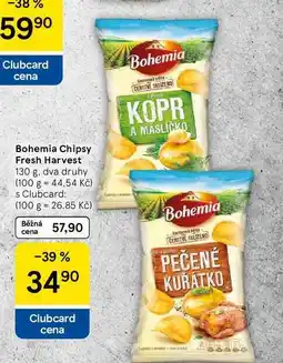 Tesco Bohemia Chipsy Fresh Harvest, 130 g, dva druhy nabídka