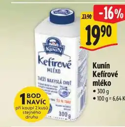 Albert Kunín Kefírové mléko 300 g nabídka