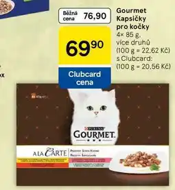 Tesco Gourmet Kapsičky pro kočky, 4× 85 g nabídka
