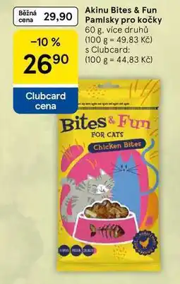 Tesco Akinu Bites & Fun Pamlsky pro kočky, 60 g nabídka