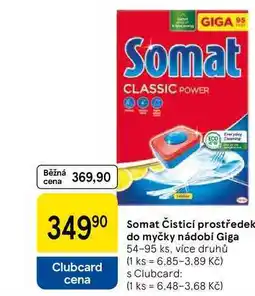 Tesco Somat Čisticí prostředek do myčky nádobí Giga, 54-95 ks, více druhů nabídka