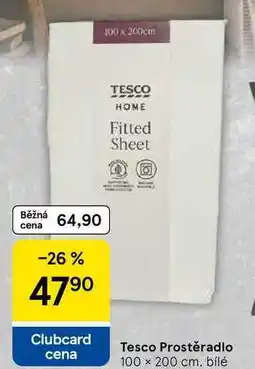 Tesco Tesco Prostěradlo 100x200 cm, bílé nabídka