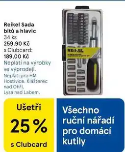 Tesco Reikel Sada bitů a hlavic, 34 ks nabídka