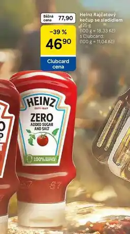 Tesco Heinz Rajčatový kečup se sladidlem, 425 g nabídka