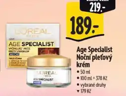 Albert Age Specialist Noční pleťový krém nabídka