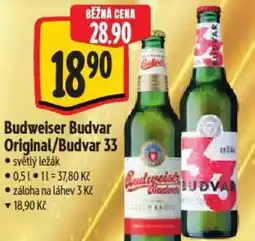 Albert Budweiser Budvar Original/Budvar 33 nabídka