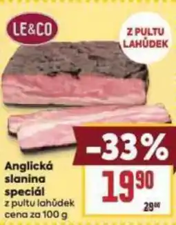 Billa Anglická slanina speciál nabídka