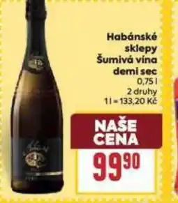 Billa Habánské sklepy Šumivá vína demi sec nabídka