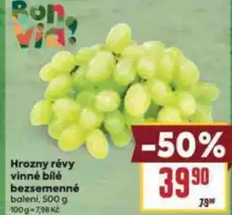 Billa Hrozny révy vinné bílé bezsemenné nabídka