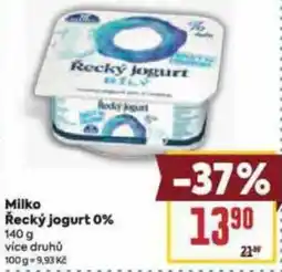 Billa Milko Řecký jogurt 0% nabídka